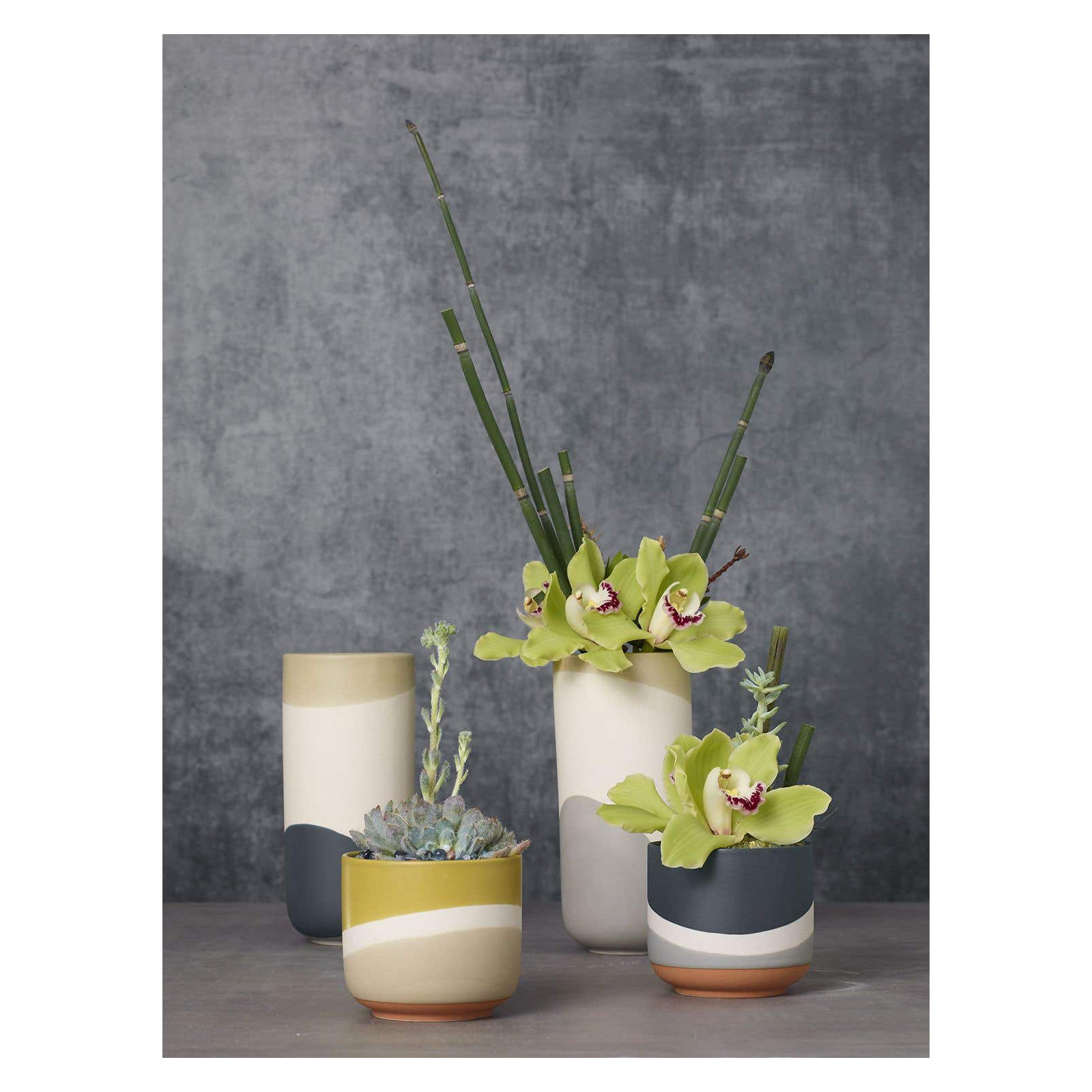 Tami 7.75'' Handmade Ceramic Table Vase, Yellow