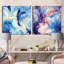 Cordeja - Ensemble de 2 collages carrés abstraits-101857943-101857942