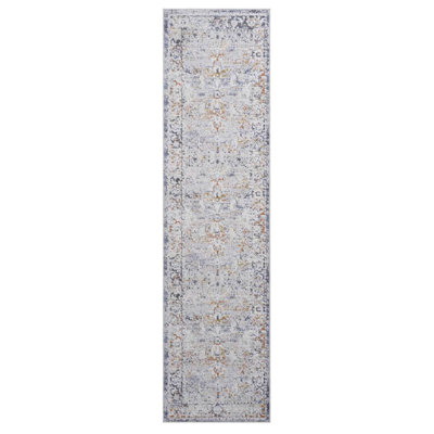 NAAR PAYAS Collection 2X8 Ivory / Grey / Traditional Runner Rug