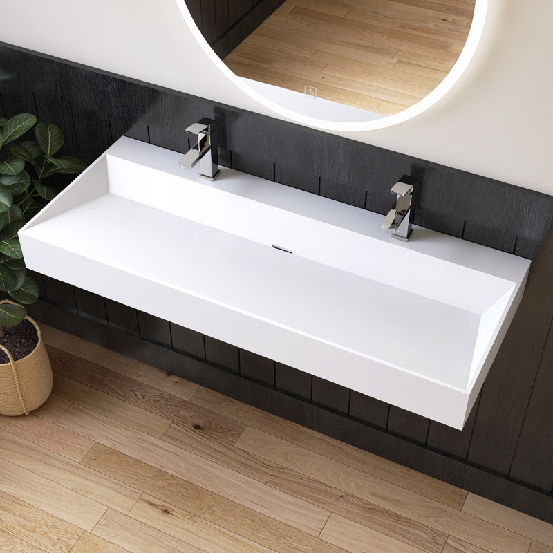 Lavabo de salle de bain mural 48 po