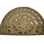 Tapis rond rond en jute / sisal camel à motif géométrique tressé à la main Syren