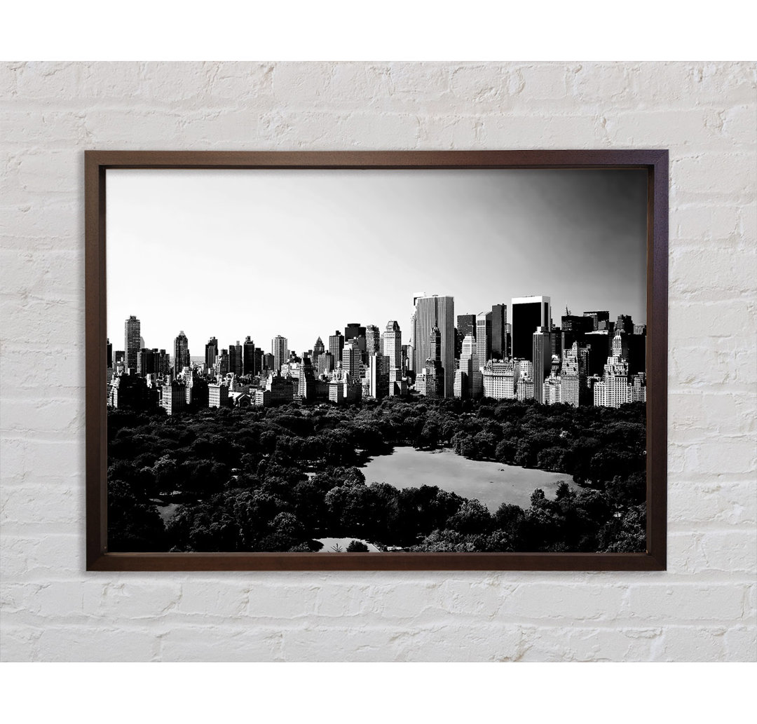 New York City Central Park von oben B N W - Druck