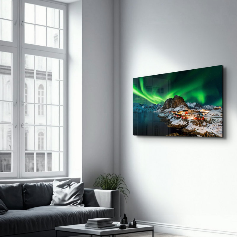 Élégante peinture murale en verre trempé de 13,8 po x 21,7 po | 100% verre trempé, épaisseur: 0,16 pouce | Imprimé UV pour des couleurs éclatantes | Parfait pour la décoration intérieure, le salon et les espaces de bureau
