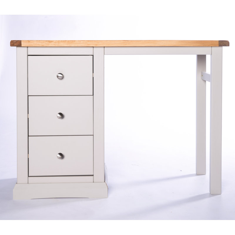Enciso Writing Desk, Wood/Grey, Chrome
