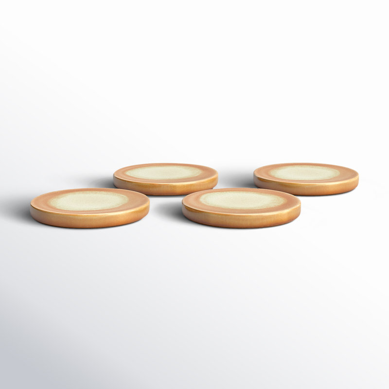 Stoneware Reactive Glaze Coasters, Terracotta