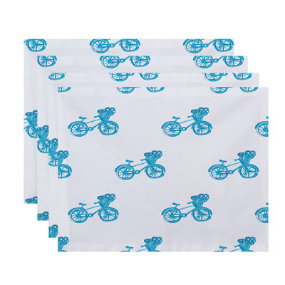 Ensemble de napperons 4 pièces Bicyclettes