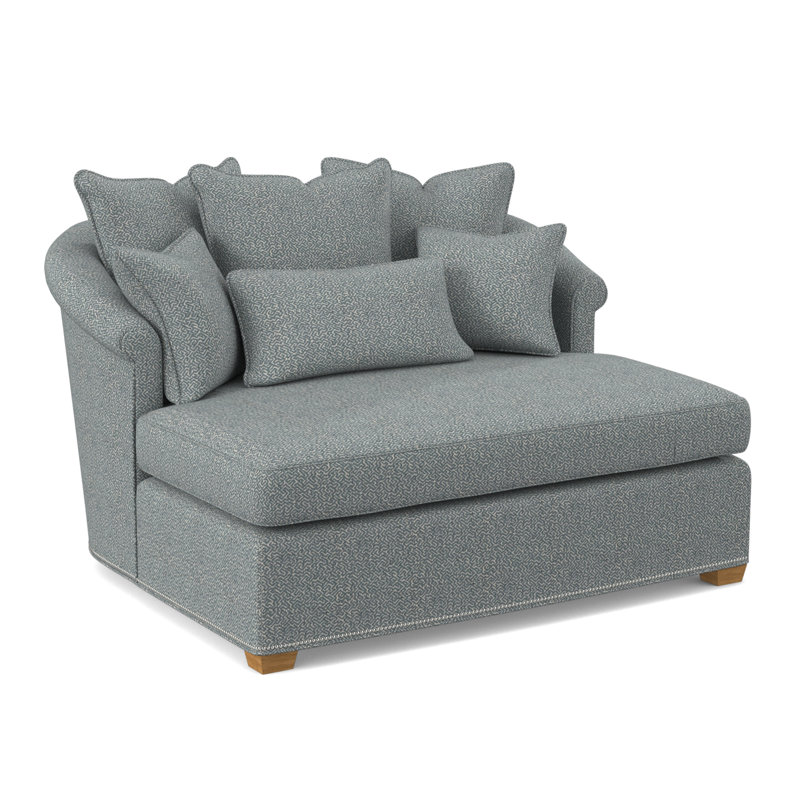 Méridienne Josephine, Ambre, Mélange de polyester Maya cyan
