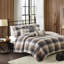 Courtepointe neutre à motif de chevrons double / grand, 6 pièces, style, coussins décoratifs, traitement neutre, double / grand, décor de chalet, tissu écossais imprimé Buffalo, coussins cousus à la main-120276155-120276154