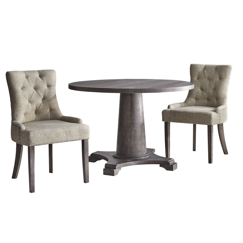 Kinard 2 - Person Pedestal Dining Set, Weathered Gray