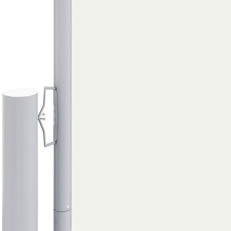 Paravent rétractable avec auvent pliant, Crème, crème, H 78,7 po x l 472,4 po