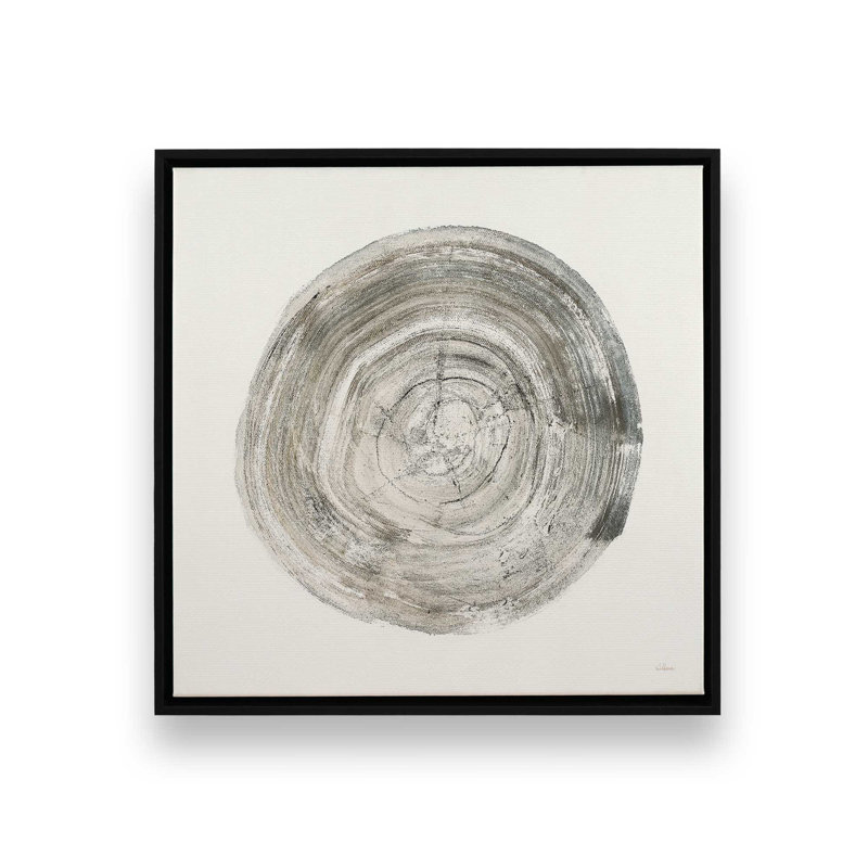 Ensemble de 4 impressions sur toile dans un cadre en érable Rings of Time, 16 po x 16 po, Cadre flottant noir satiné