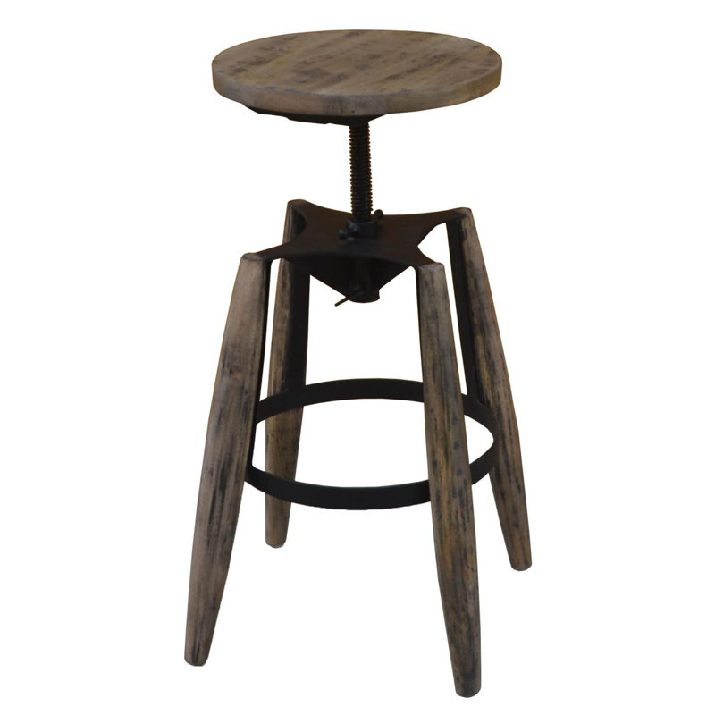 Tabouret à réglage rétro Yockey (détresse naturelle), Aspect patiné naturel