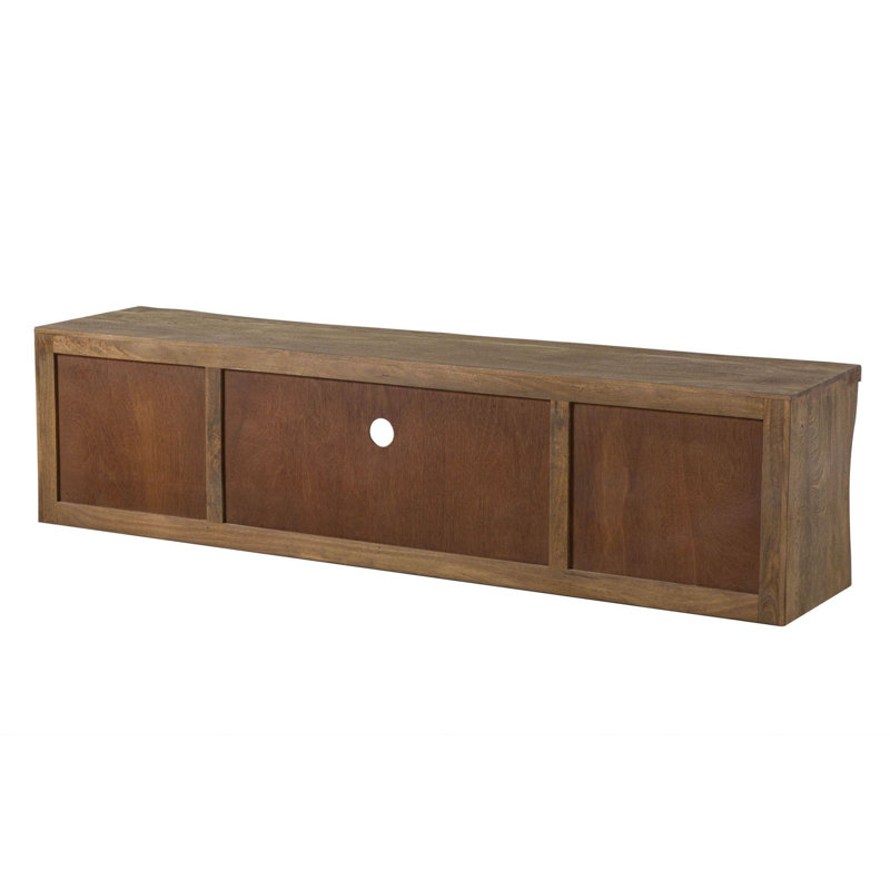 Pure Mango Unfinished TV Stand for TVs up to 75", Brown/Sandblasted