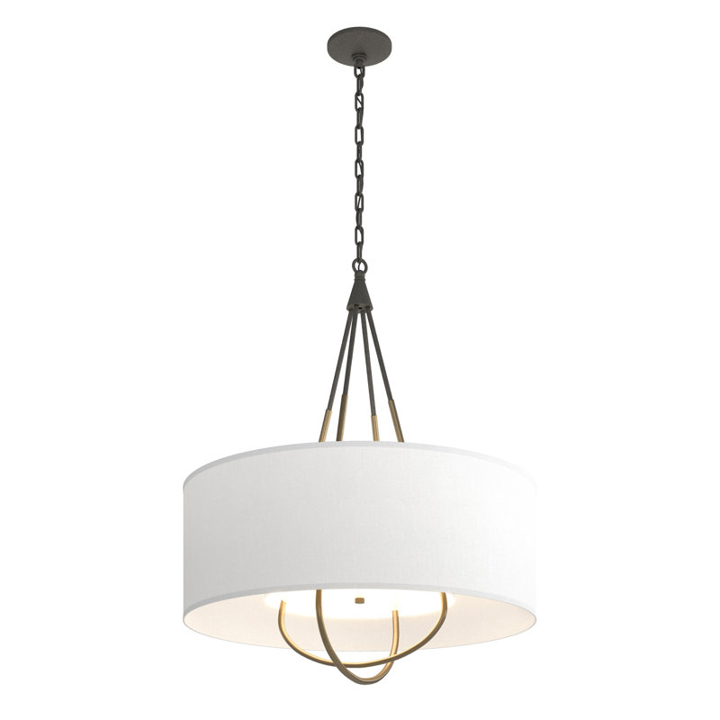 Loop 4 - Light Chandelier, Soft Gold, Natural Anna, Natural Iron