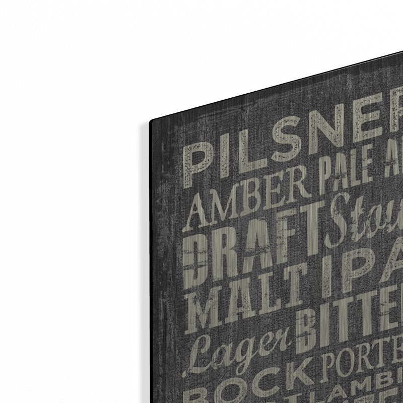  «Beer Sign 2» par Erin Clark, art mural en métal, 12 po x 16 po, H 16 po x l 12 po