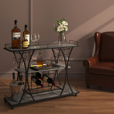Industrial Bar Cart Kitchen Bar