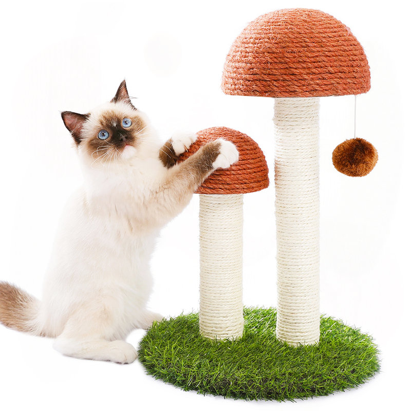 Mushroom Shaped Natural Sisal Cat Scratcher