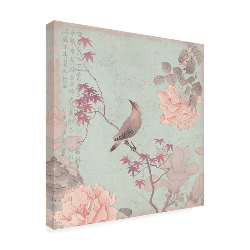 «Chinoiserie No2 on Canvas» par Andrea Haase, reproduction, H 14 po x l 14 po x P 2 po