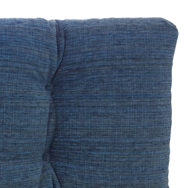 Chenille Non-Slip Bench Cushion, Blue, 33" W x 14" D