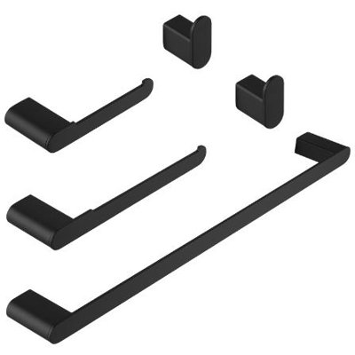 Orion Matte Black 5 pieces Decorative Bathroom Hardware sets