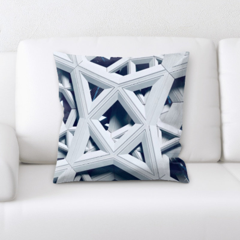 Geometric Microsuede Throw Pillow