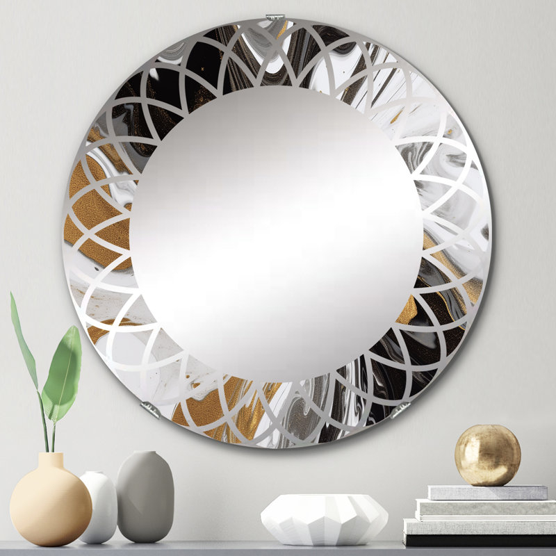 Miroir mural rond Viqueque, 24 po x 24 po