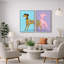 Illustration de chien moderne ludique, images de chambre d'enfant, impression sur toile encadrée-2072946894-2072946893