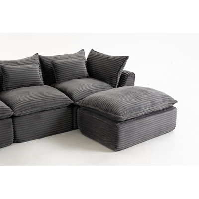 129.8" Width Cloud Couch Oversized Modular Sectional Sofa True Relax Comfy Couches Wide&Deep Seat Sofas for Living Room Furniture Sets