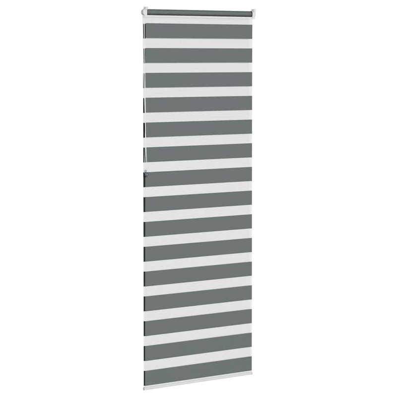 George Oliver Zebra Blind Polyester, Dark Grey, 85cmW x 230cmL