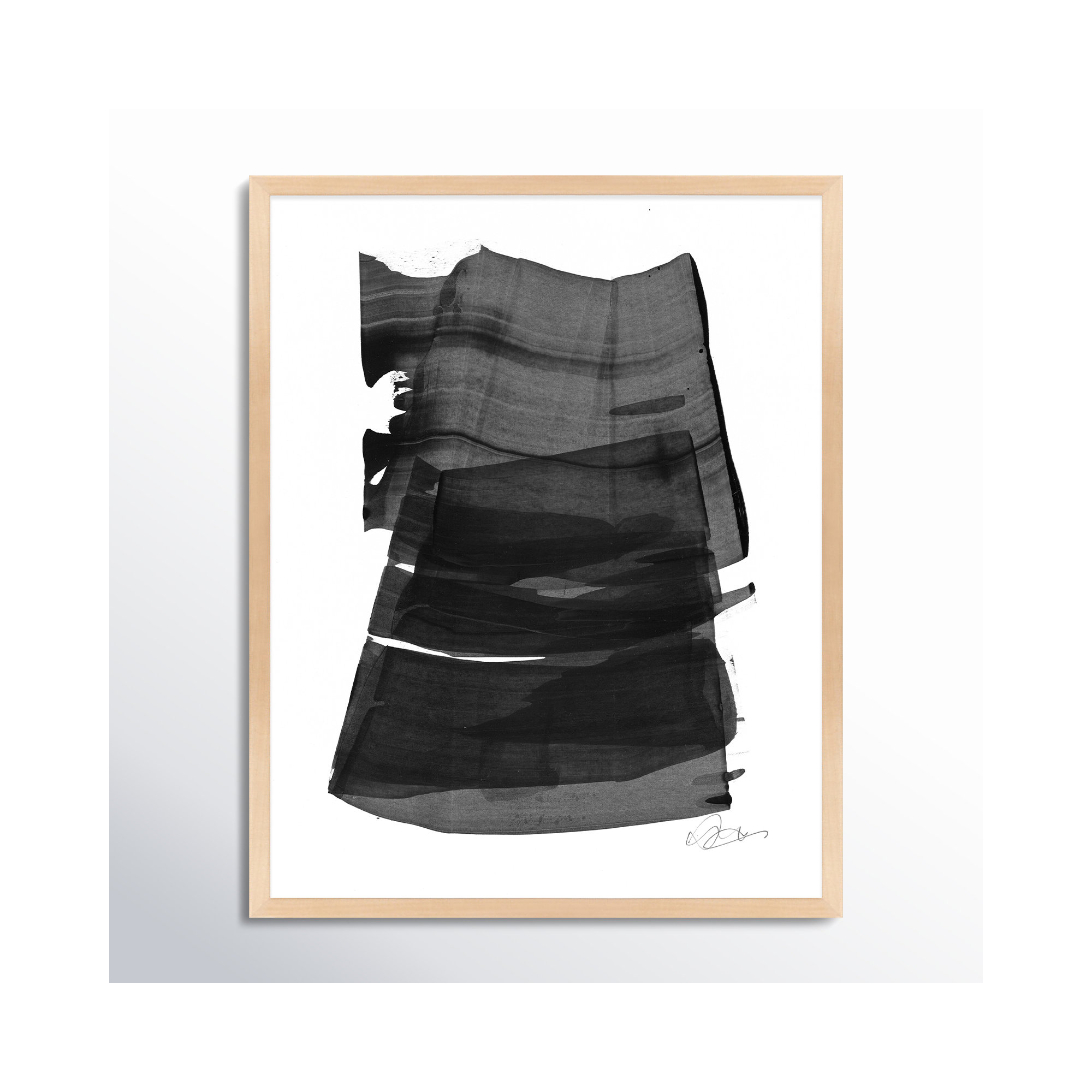 Brushstroke 2 by Jacques Pilon, Brown, 20" H x 16" W x 1.25" D