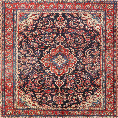 Tapis bleu marine oriental