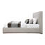 Grand lit double tapissier gris de 90,05 po Largeur du tissu sans rangement