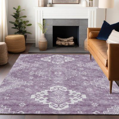 Tapis lavande Prisco lavable à la machine de qualité supérieure