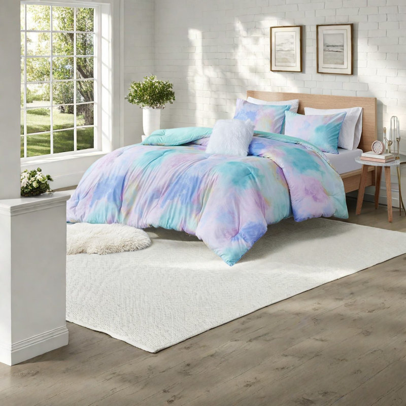 Ensemble de literie Dreamy Tie Dye, polyester hypoallergénique, maison moderne