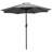 Saville Black Steel Framed 35" Square Faux Teak Patio Table-Tan 9FT Patio Umbrella-Base-1629699807