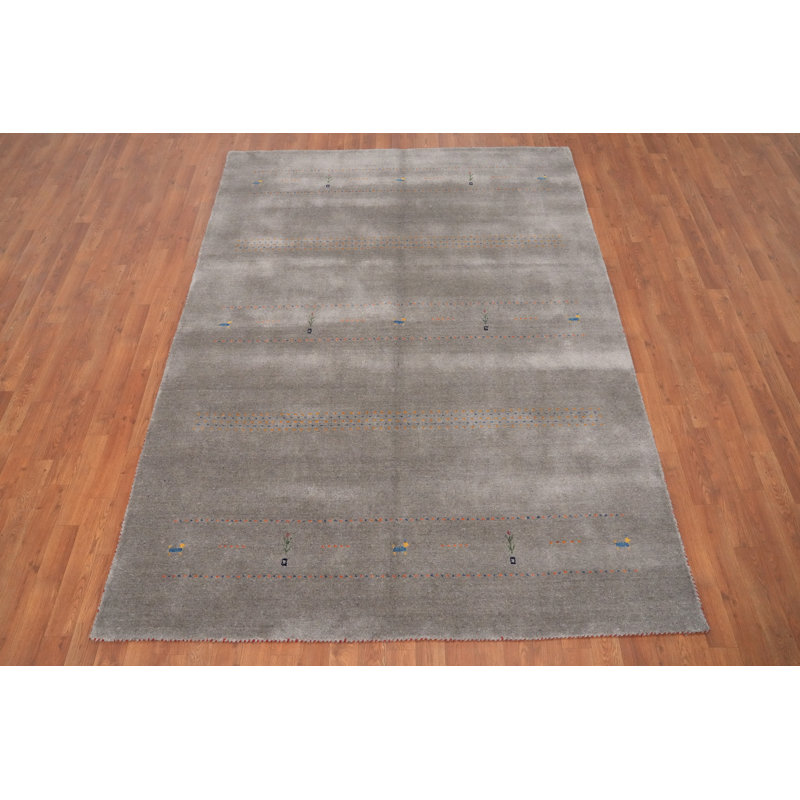 Tapis tribal en laine fait à la main de style Gabbeh 6 x 8