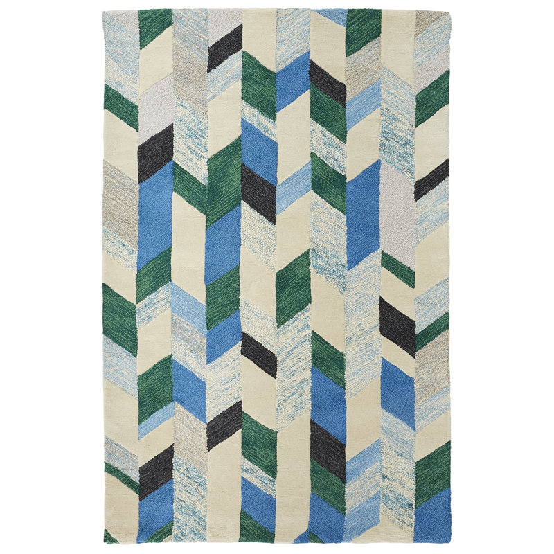 Tollette Chevron Indoor Rug, Rectangle 4' x 6'