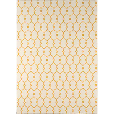 Tapis jaune / beige Yepez