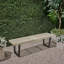 Metal/Solid Wood Outdoor Bench
