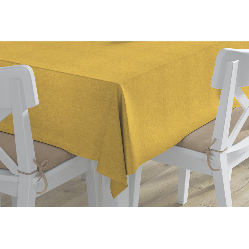 Nappe ronde en polyester Vallejos, 104 po x 60 po, oblong, Jaune