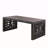 47.2" Solid Black Carved Wood Coffee Table