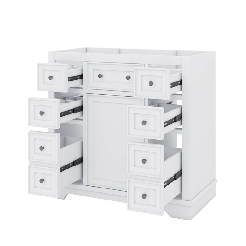Meuble-lavabo de salle de bain 36 po, Blanc