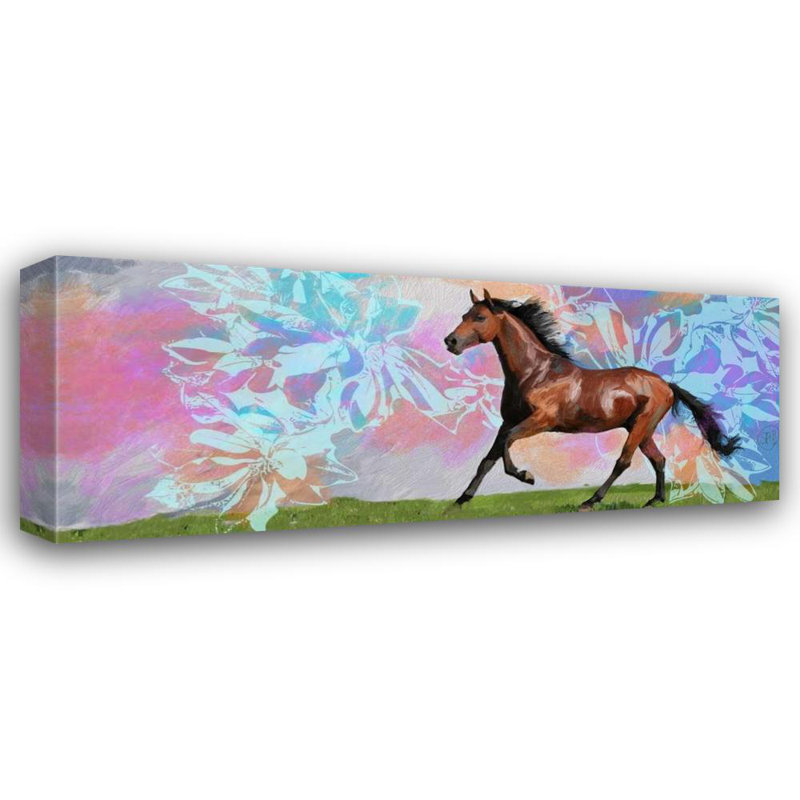 Art sur toile tendue Foundry Select Butcher, Sarah, titre: Free Rein 1 SR-PL-010A, H 18 po x l 40 po
