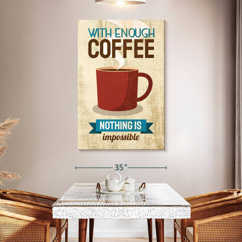 Tergel Enough Coffee, 51" H x 34" W