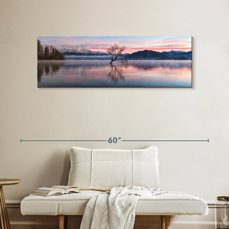 Impression sur toile Lake Subzero Serenity, H 16 po x l 48 po x P 1,25 po