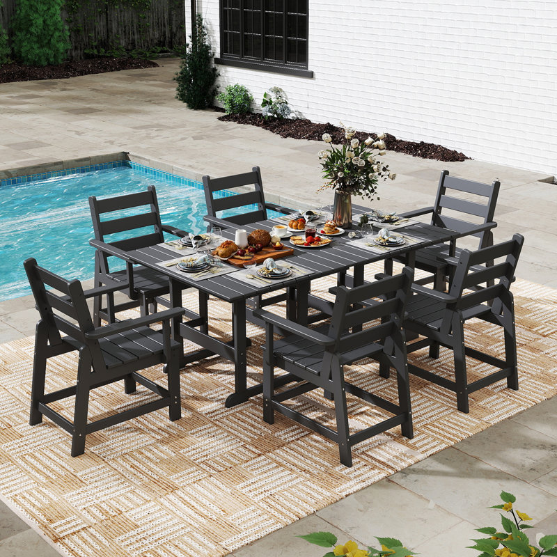 8-Piece-Outdoor-Table-And-Chairs, Gray