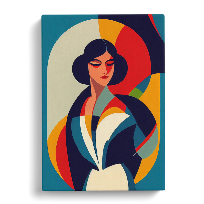 Abstract Woman Portrait No.3 - Wrapped Canvas, 50cm H x 35cm W x 3cm D