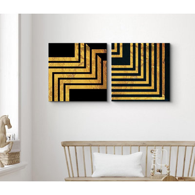 «Geometric Line», impression sur toile 2 pièces