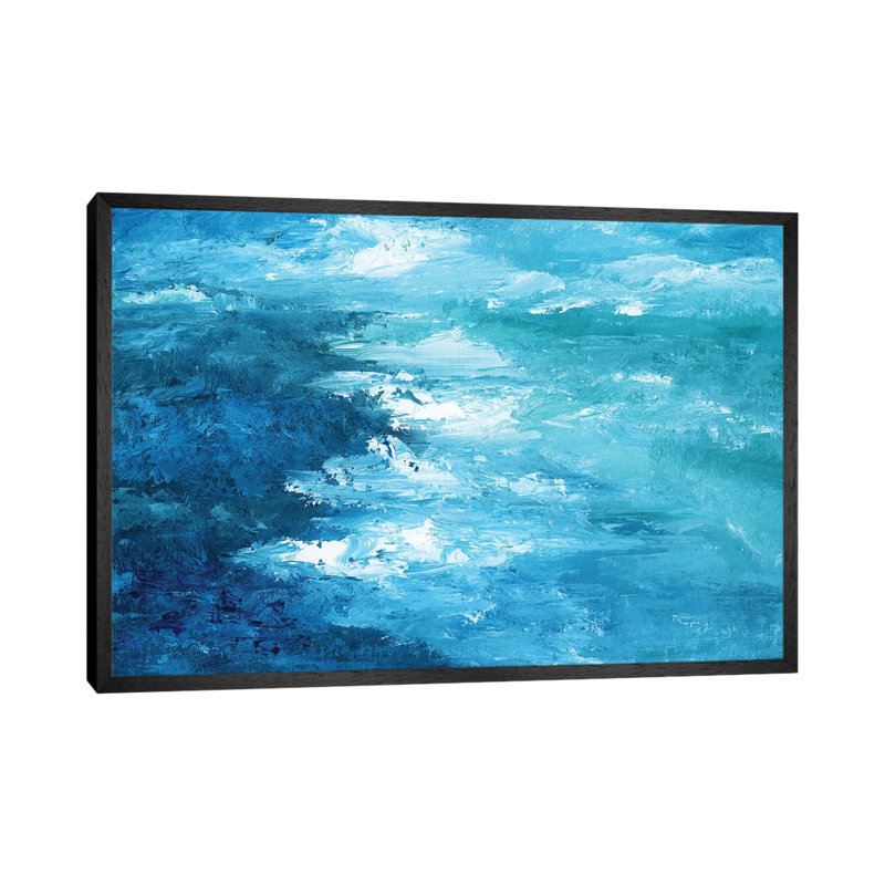 Crashing Waves I by Nan - Painting on Canvas, 66.04 cm H x 45.72 cm W, Black Framed
