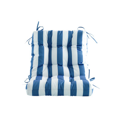 Seat/Back Outdoor Chair Cushion,Patio Chair Cushion With Tie,Tufted Replacement For Patio Furniture,20X20x4,1 Count